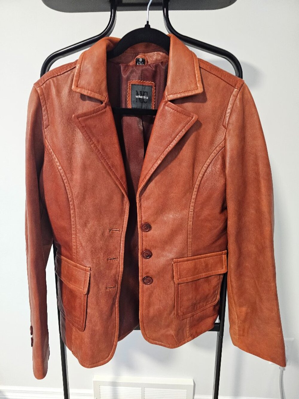 Whet Blu Leather Jacket Size 8